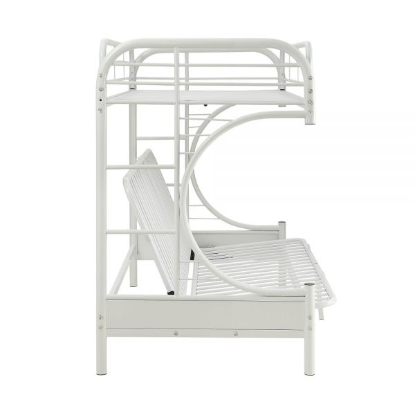 Eclipse Twin XL Over Queen Futon Bunk bed White