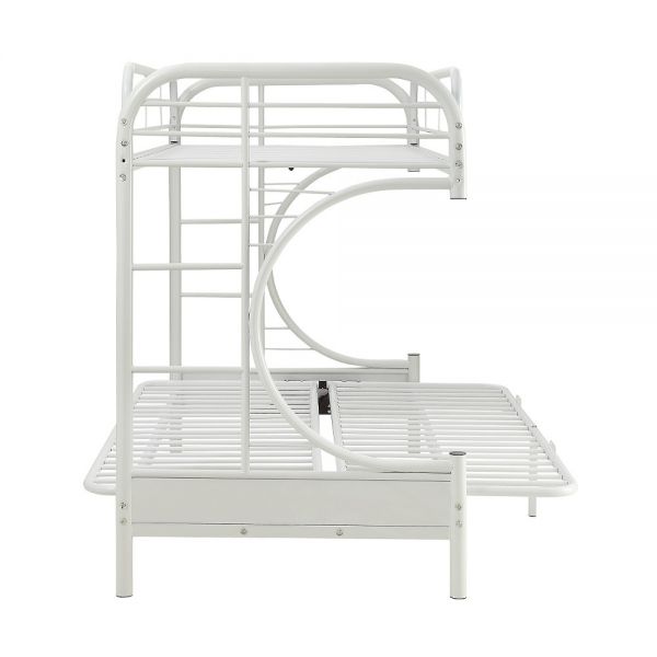 Eclipse Twin XL Over Queen Futon Bunk bed White