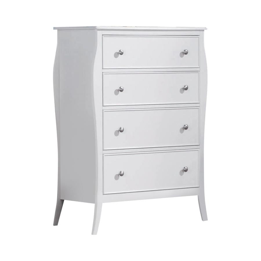 Dominique 4 Drawer Chest White