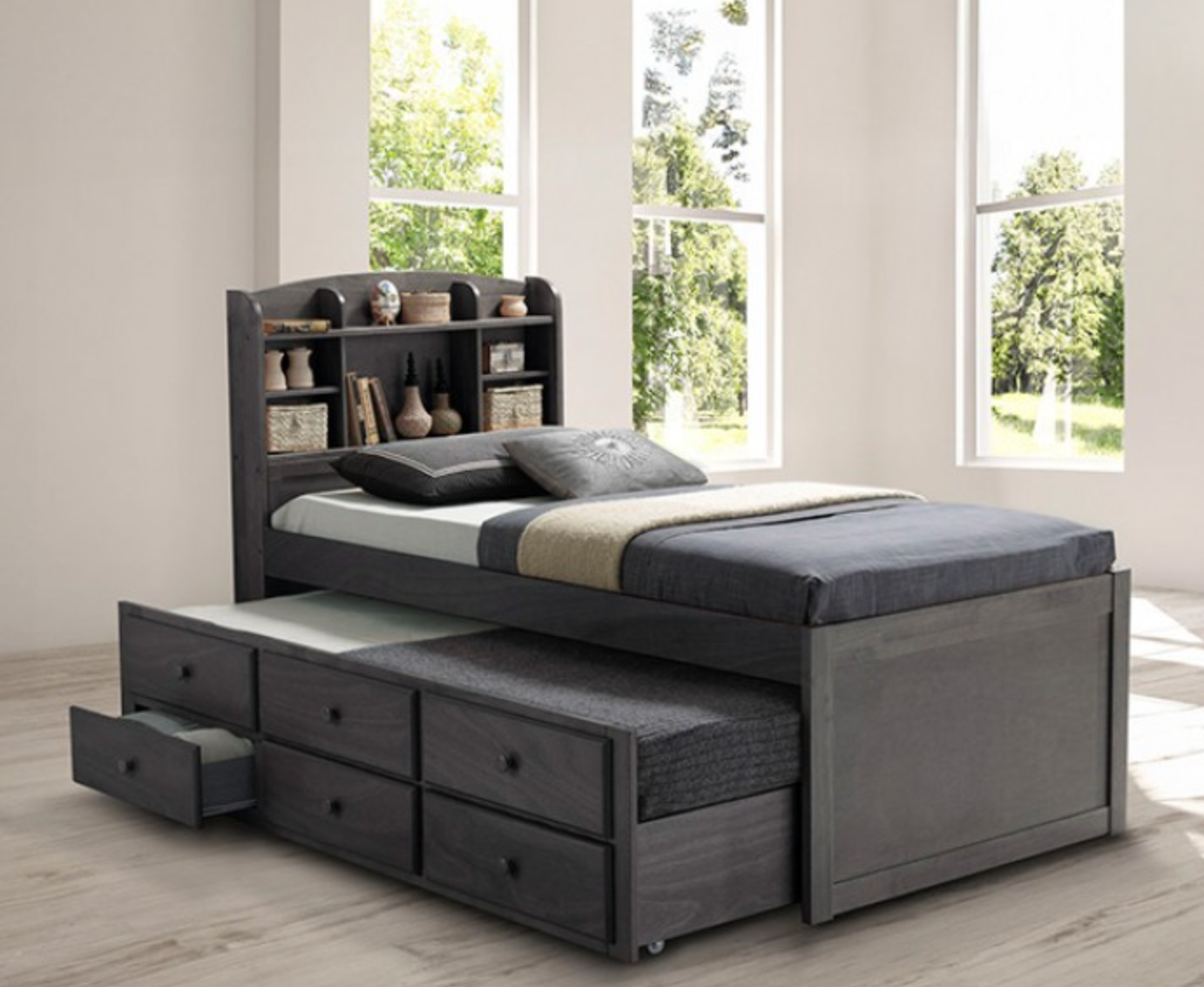 Troutdale Captain Bed - Gray