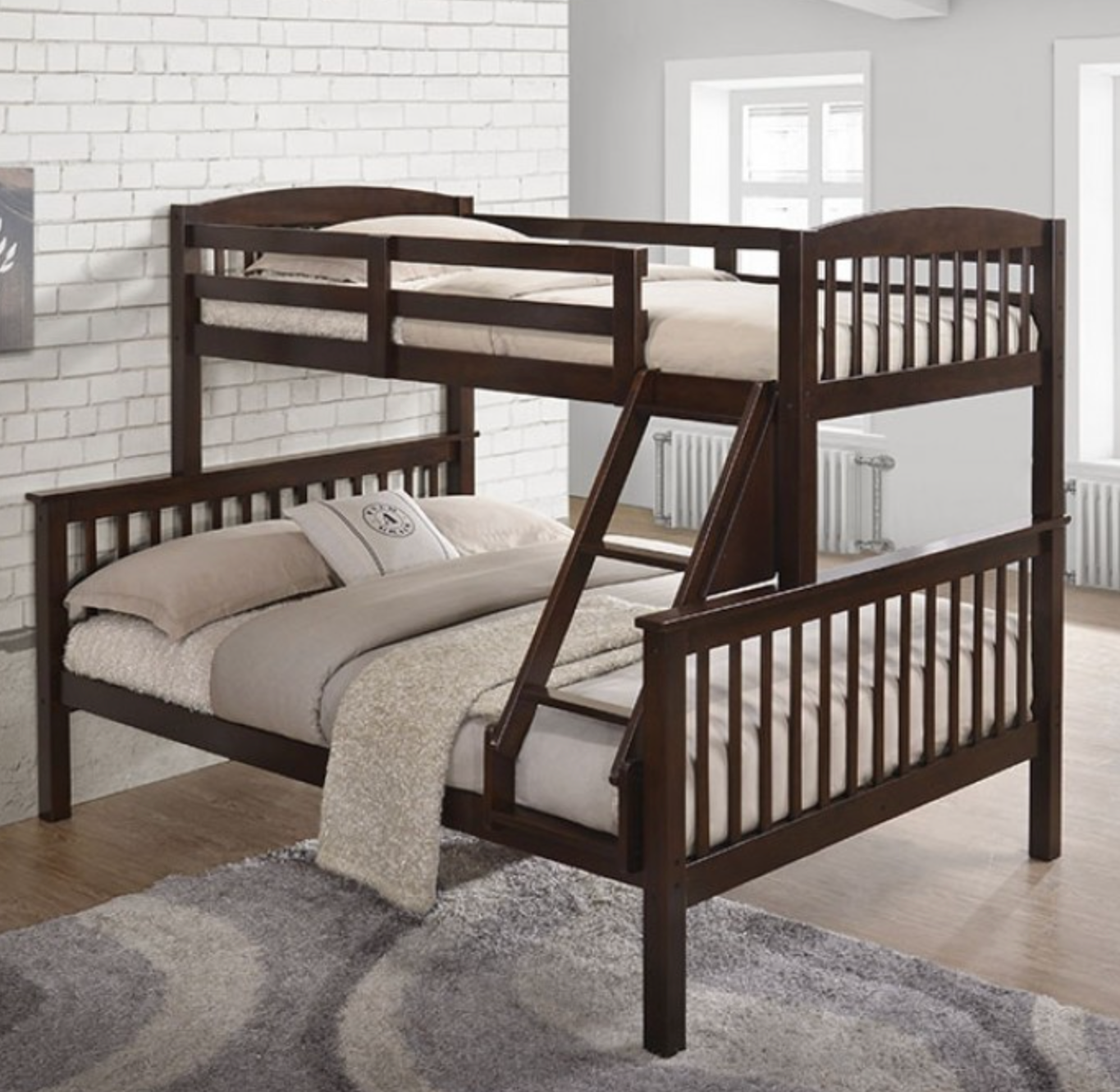 Brooklings Twin Over Full Bunk Bed - Dark Cherry
