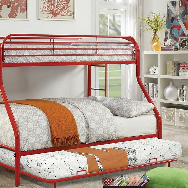 Opal Bunk Bed Trundle Red