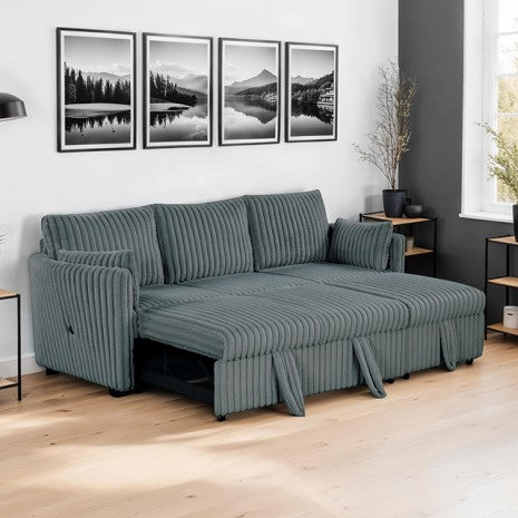 Denholme Pull-out Sofa -Dark Grey