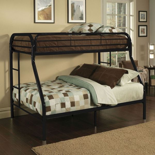 Tritan Twin XL Over Queen Bunk Bed Black