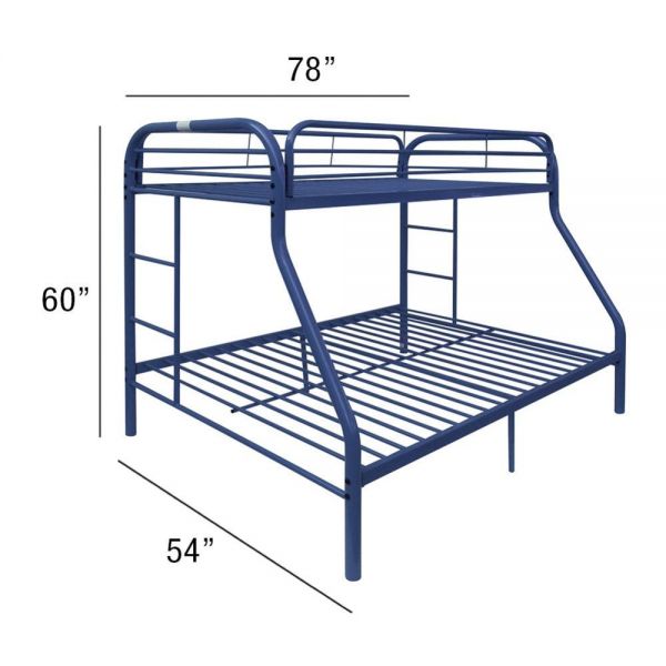 Tritan Twin Over Full Bunk Bed Blue