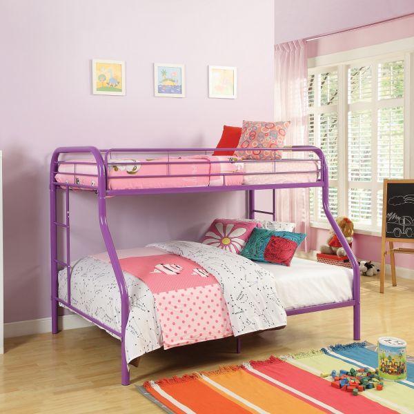 Tritan Twin Over Full Bunk Bed Purple