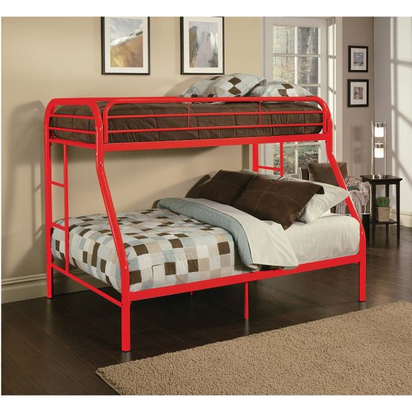 Tritan Twin Over Full Bunk Bed Red