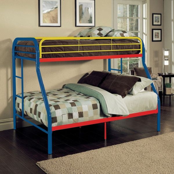 Tritan Twin Over Full Bunk Bed Rainbow