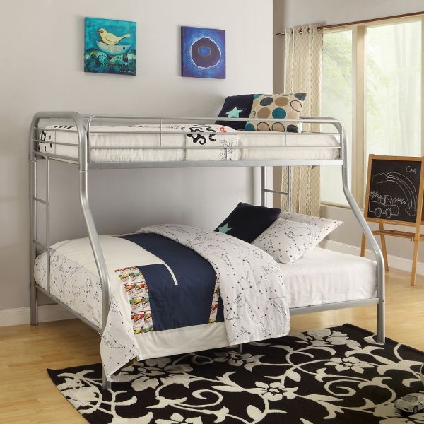 Tritan Twin Over Full Bunk Bed Silver