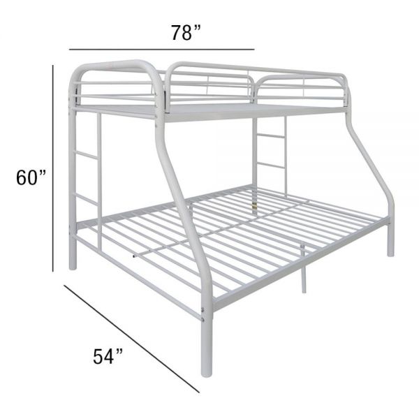 Tritan Twin Over Full Bunk Bed White