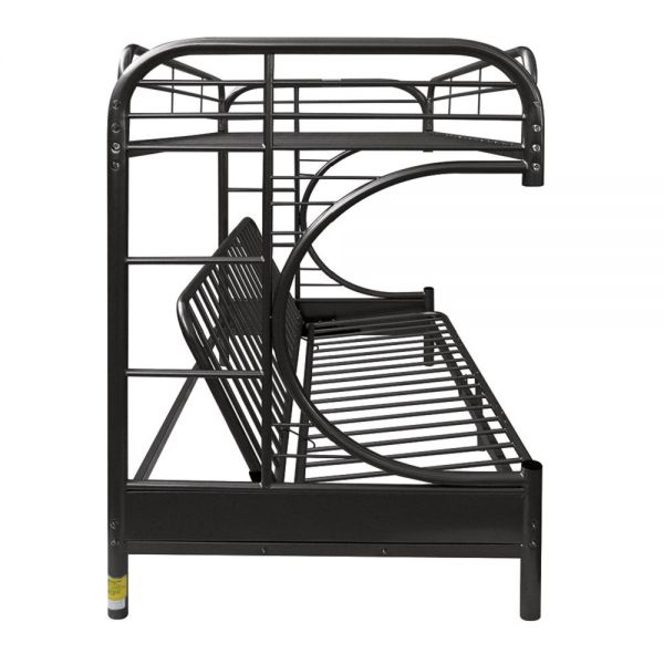 Eclipse Twin XL Over Queen Futon Bunk bed Black