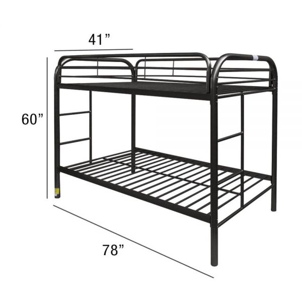 Thomas Twin Over Twin Bunk Bed Black