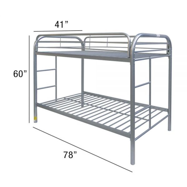 Thomas Twin Over Twin Bunk Bed Silver