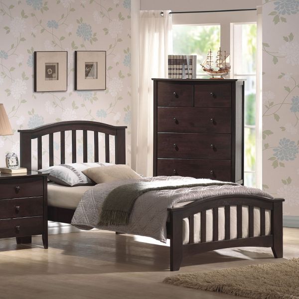 San Marino Twin Bed Dark Walnut