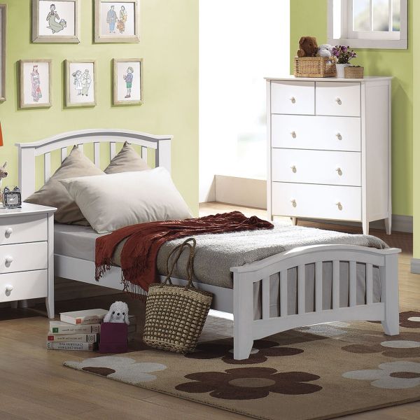 San Marino Twin Bed White