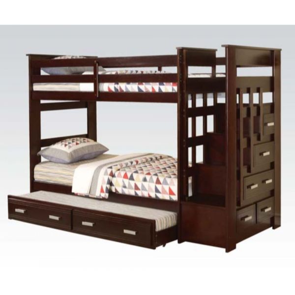 Allentown Twin Over Twin Bunk Bed Espresso