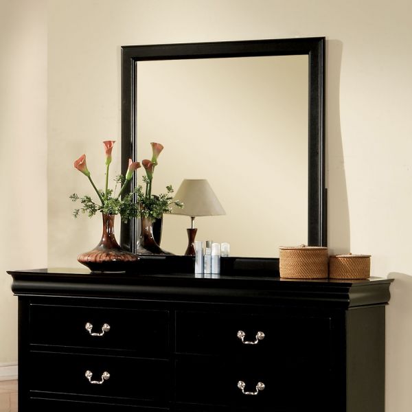 Louis Philippe III Mirror Black