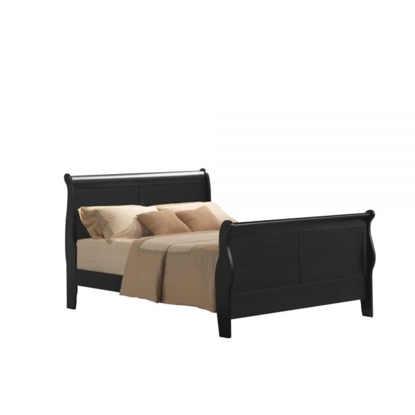 Louis Philippe III Full Bed Black