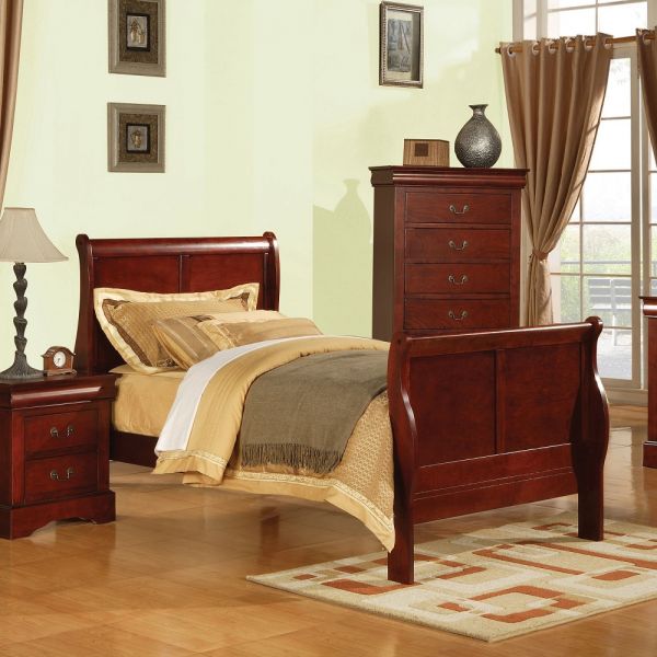 Louis Philippe III Twin Bed Cherry