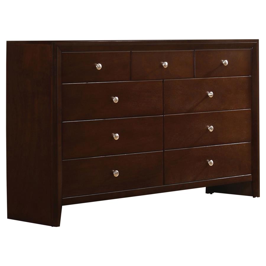 Serenity Rectangular 9-drawer Dresser Rich Merlot