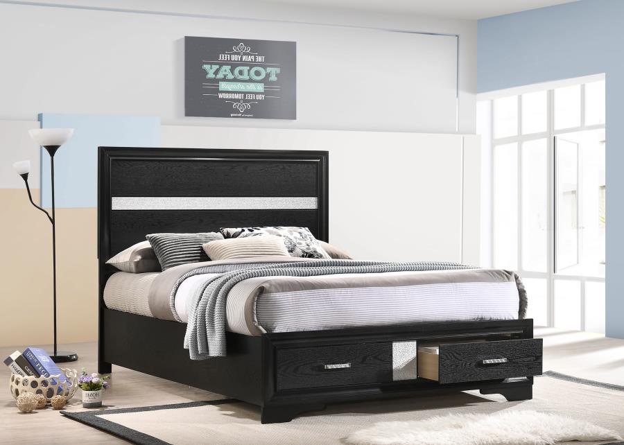 Miranda Full Storage Bed Black