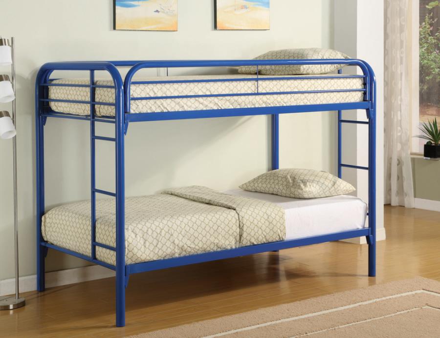 Morgan Twin Over Twin Bunk Bed Blue