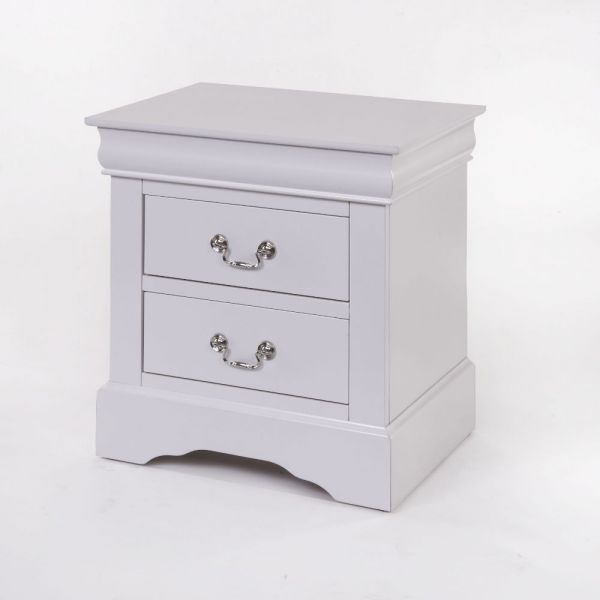 Louis Philippe III Nightstand White