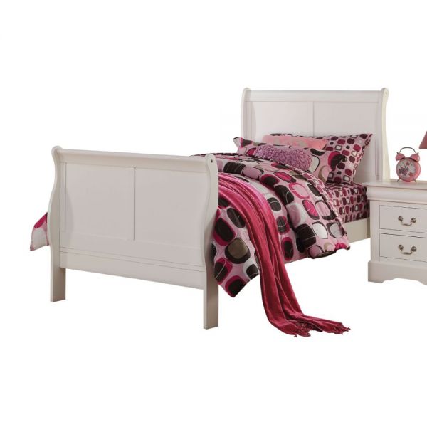 Louis Philippe III Twin Bed White