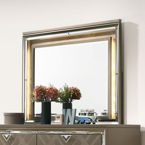 Skylar Mirror Dark Champagne