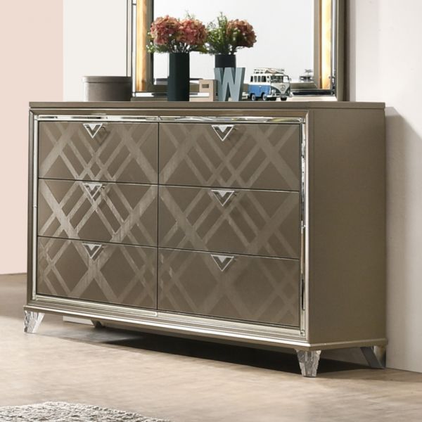 Skylar Dresser Dark Champagne