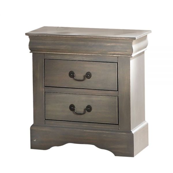 Louis Philippe III Nightstand Gray