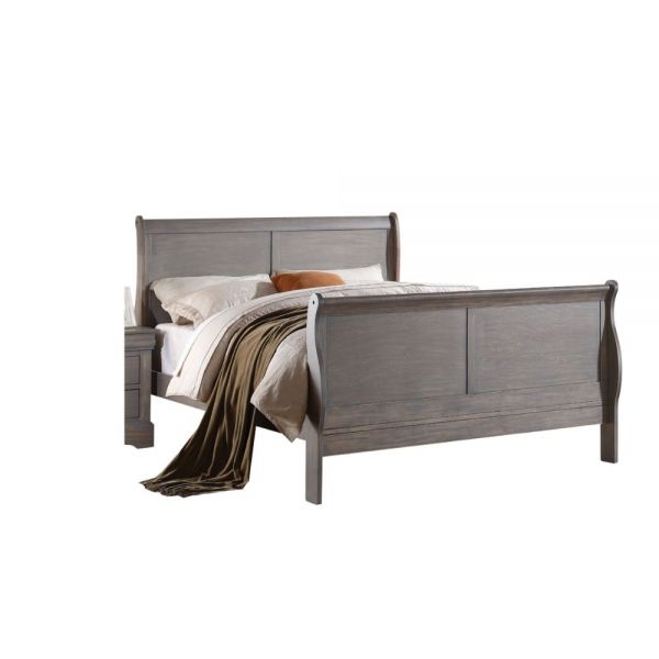 Louis Philippe III Full Bed Gray