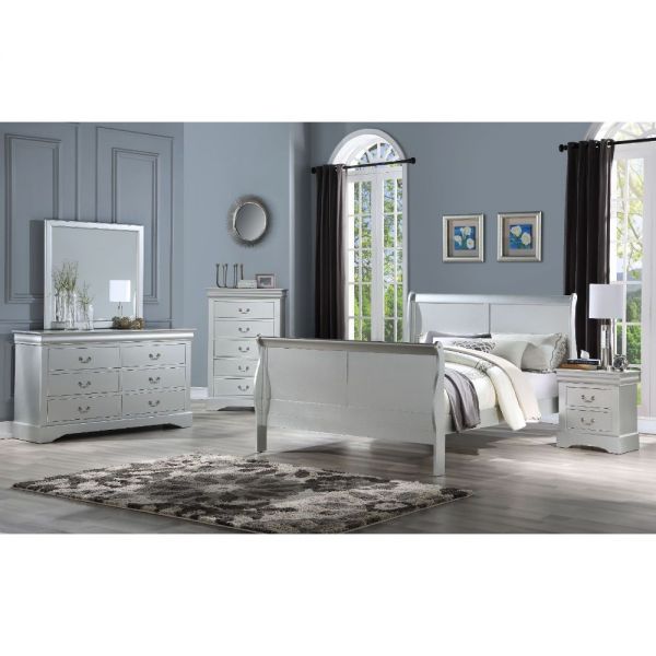 Louis Philippe III Full Bed Platinum