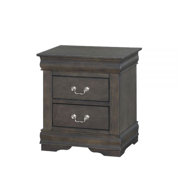 Louis Philippe Nightstand Dark Grey