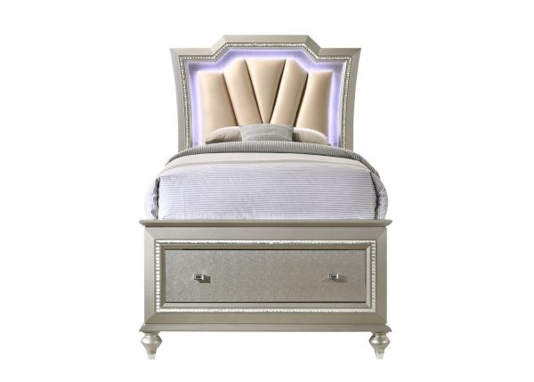 Kaitlyn Twin Bed Champagne