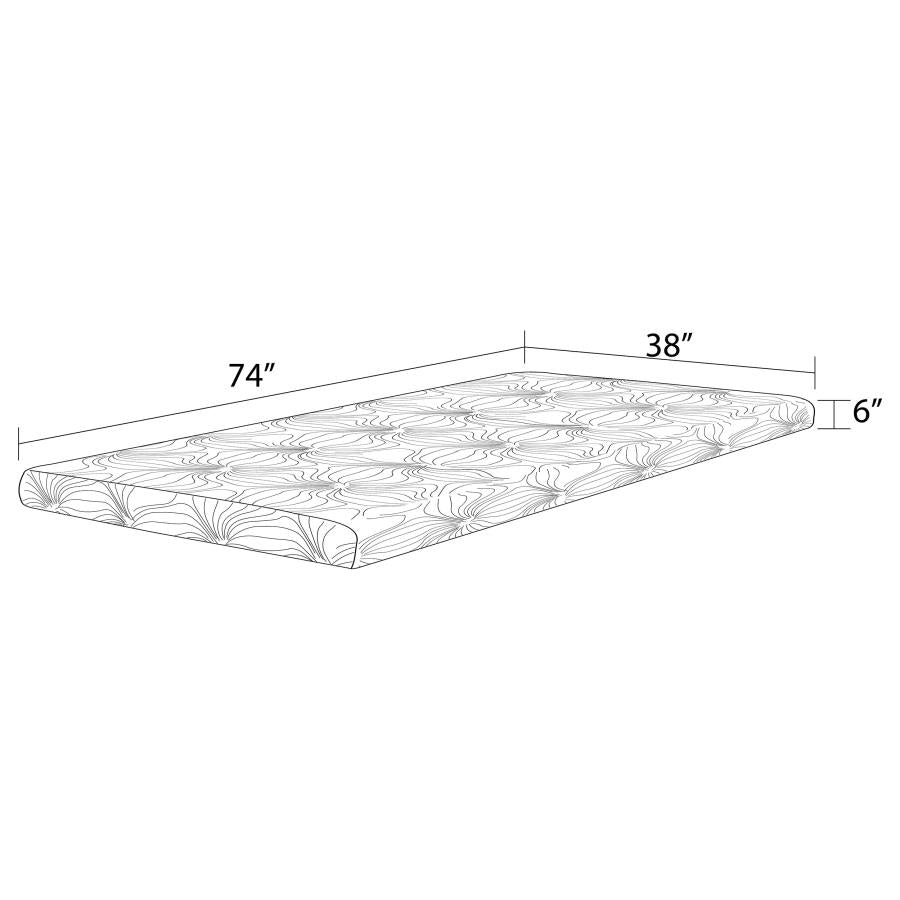 Joseph Twin Memory Foam Mattress White