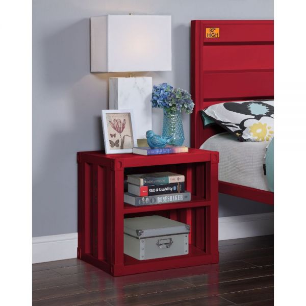 Cargo Nightstand Red