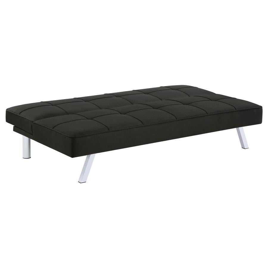 Joel Upholstered Tufted Sofa Bed Black