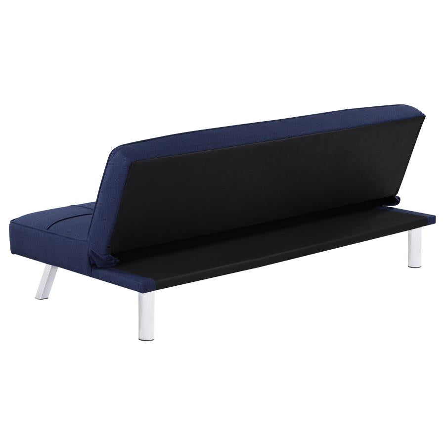 Joel Upholstered Tufted Sofa Bed Blue