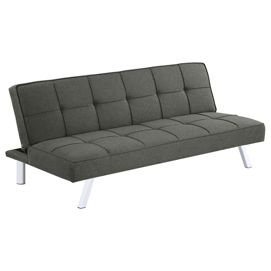 Joel Upholstered Tufted Sofa Bed Light Grey