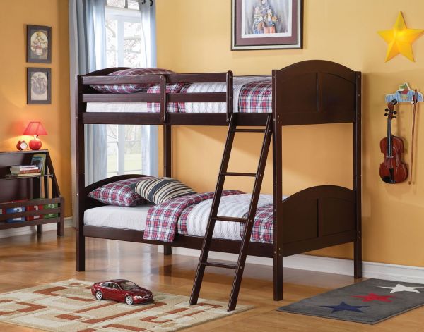 Toshi Twin Over Twin Bunk Bed Espresso