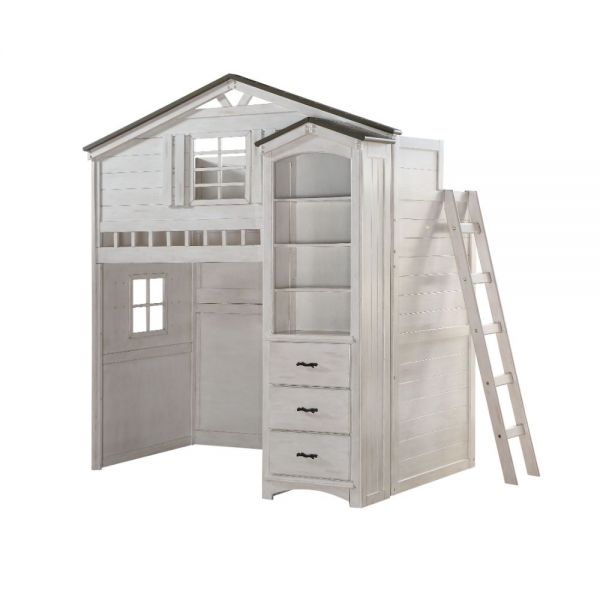 Tree House Twin Loft Bed White