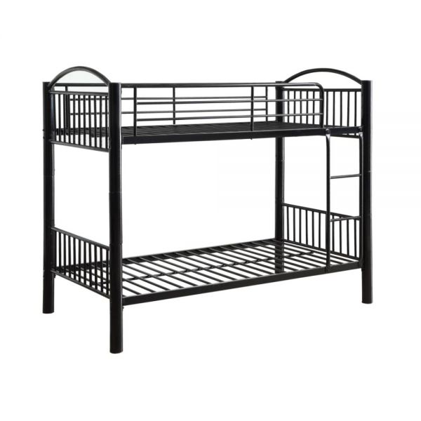 Cayelynn Twin Over Twin Bunk Bed Black