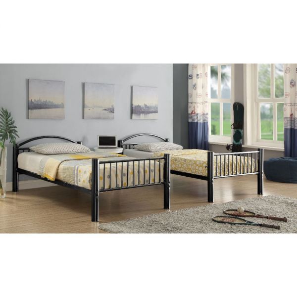 Cayelynn Twin Over Twin Bunk Bed Black