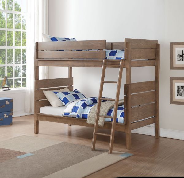 Ranta Twin Over Twin Bunk Bed Oak