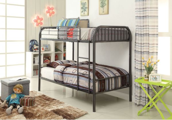 Bristol Twin Over Twin Bunk Bed Gunmetal