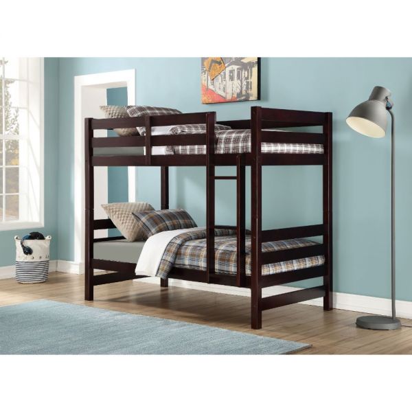 Ronnie Twin Over Twin Bunk Bed Espresso