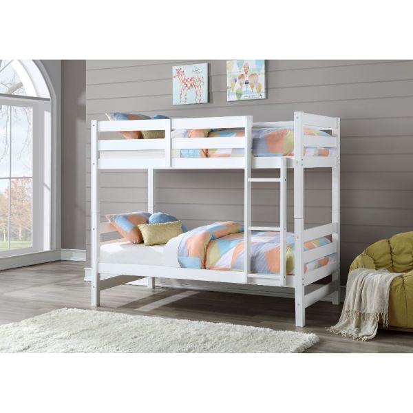 Ronnie Twin Over Twin Bunk Bed White