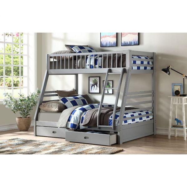 Jason Twin Over Full Bunk Bed Gray