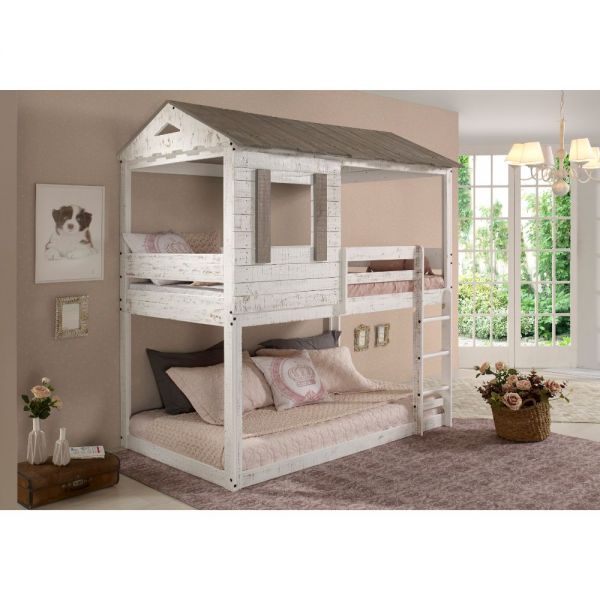 Darlene Twin Over Twin Bunk Bed White